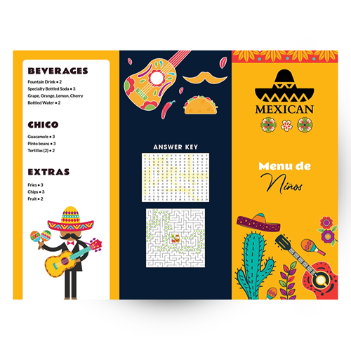 Show details for Kids - Mexican Menu