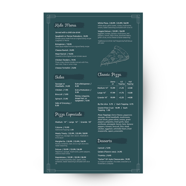 Show details for Luna Blue Pizza